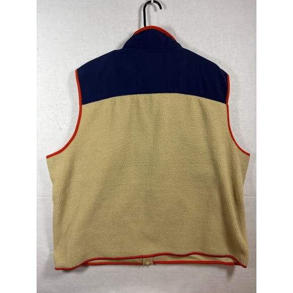 Old Navy Active Mens Fleece & Nylon Zip-Up Vest Navy & Beige XXXL - Picture 7 of 9